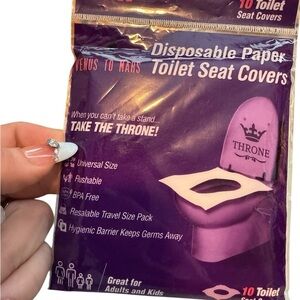 NWT 10 Disposable Toilet Seat Covers